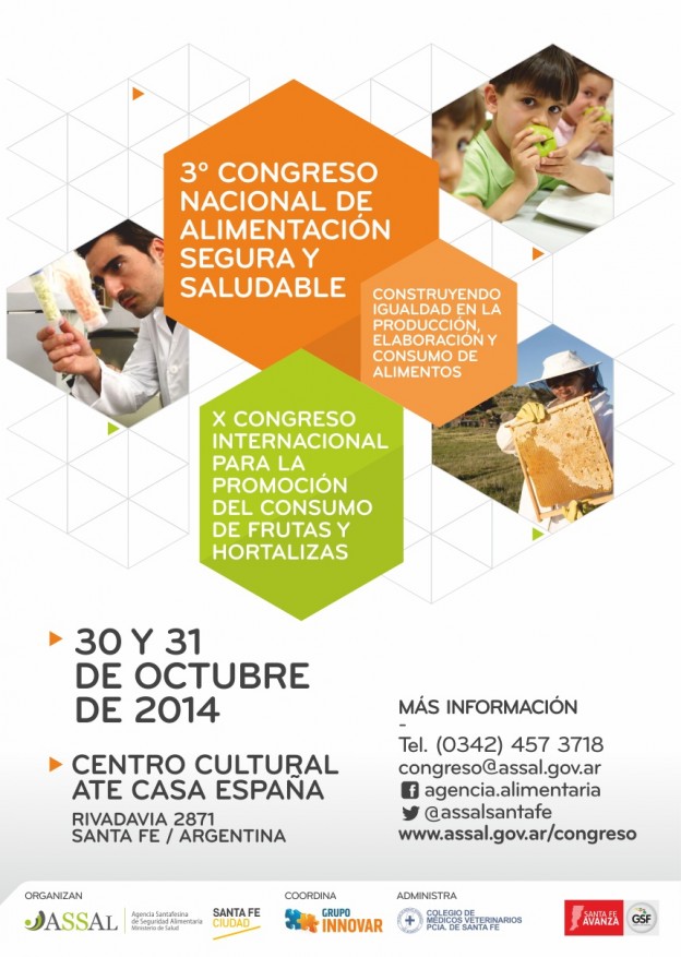 Se realizará el 3º Congreso Nacional de Alimentación Segura y Saludable