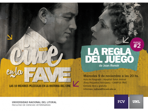 EL Ciclo “Cine en la FAVE” continúa con “La regla del juego”