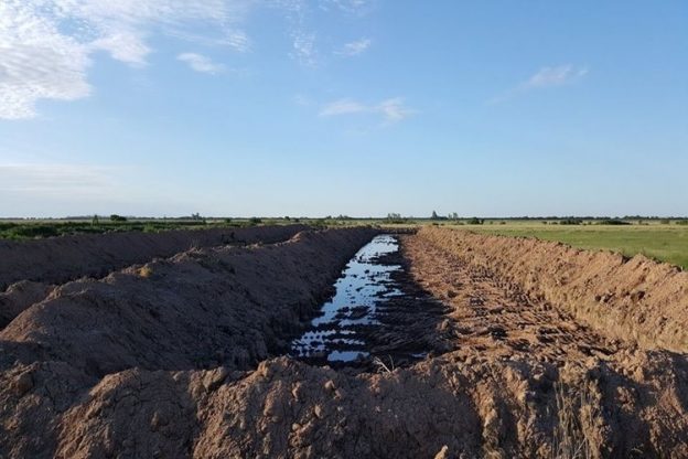 Construyen desagües cloacales en Santa Clara de Buena Vista
