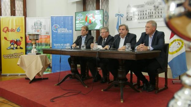Fascendini en la presentacion de la edición 2017 de la Copa Santa Fe