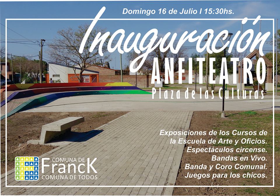 Franck: inauguración del anfiteatro de la Plaza de las Culturas | Al ...