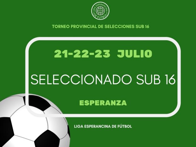 Torneo provincial de fútbol de seleccionados sub 16 en Esperanza