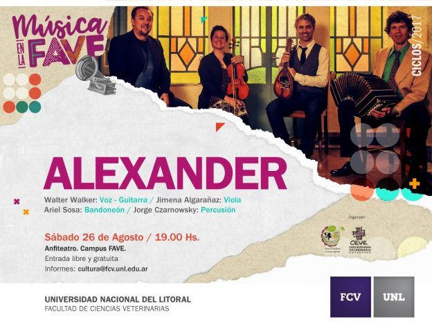 “Alexander” se presenta en el Ciclo Música en la FAVE