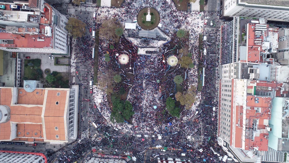 CULMINO LA MARCHA FEDERAL CON UN RECLAMO A LA CGT PARA QUE CONVOQUE A UN PARO