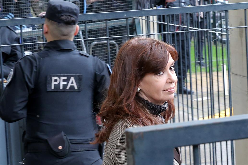 Cristina Kirchner está en Comodoro Py por la causa de los cuadernos de las coimas