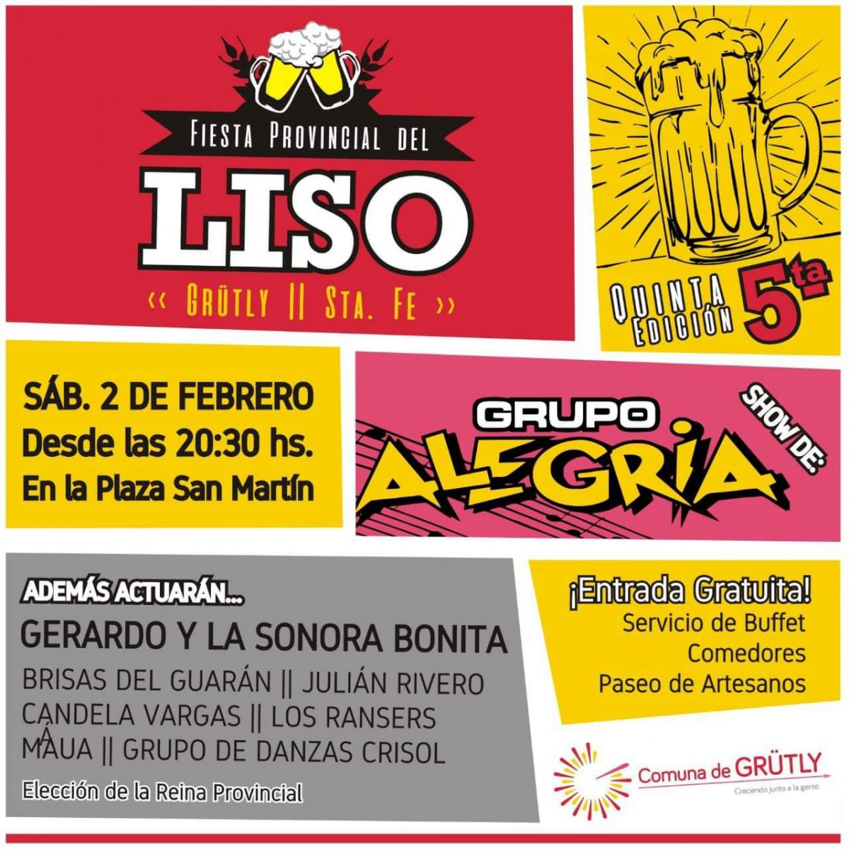 GRÜTLY SE PREPARA PARA LA 5° EDICIÓN DE LA FIESTA PROVINCIAL DEL LISO