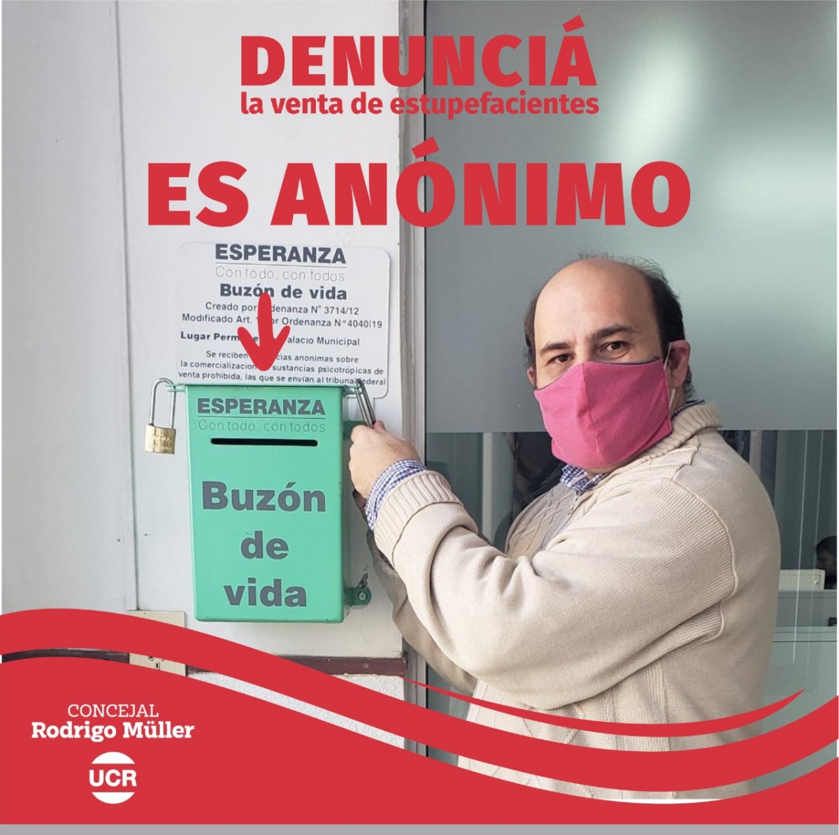 Müller: “Esperanza necesita una política de seguridad local para combatir la problemática de las drogas”
