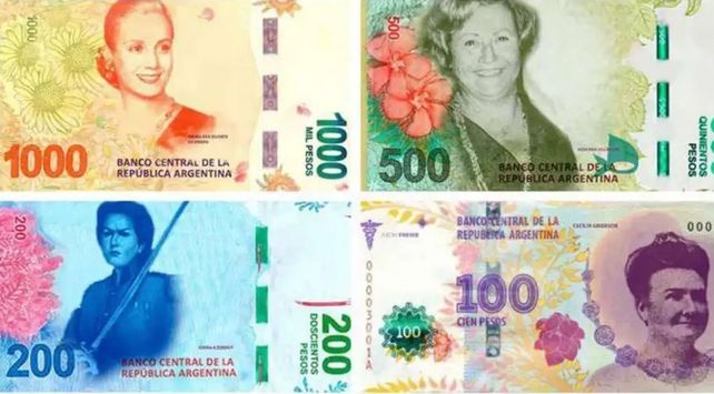 Nuevos billetes que tendrán imágenes de próceres y paridad de género