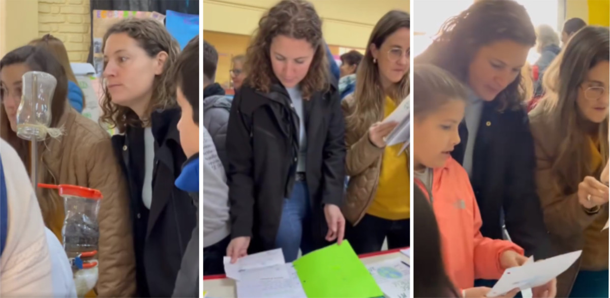 Recorrida de Jimena Senn por escuelas de San Carlos Sud, Esperanza y Franck